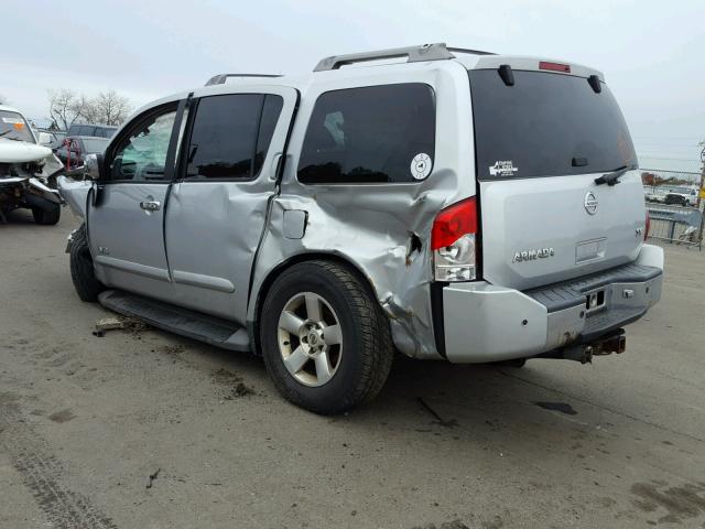 5N1AA08B26N724139 - 2006 NISSAN ARMADA SE SILVER photo 3