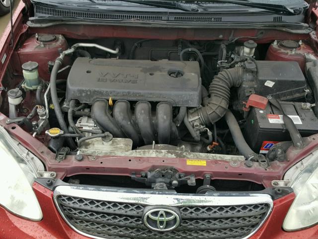 1NXBR32E66Z720280 - 2006 TOYOTA COROLLA CE RED photo 7