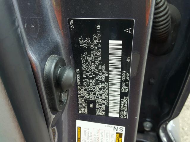 JTEZU14R970090930 - 2007 TOYOTA 4RUNNER SR BLUE photo 10