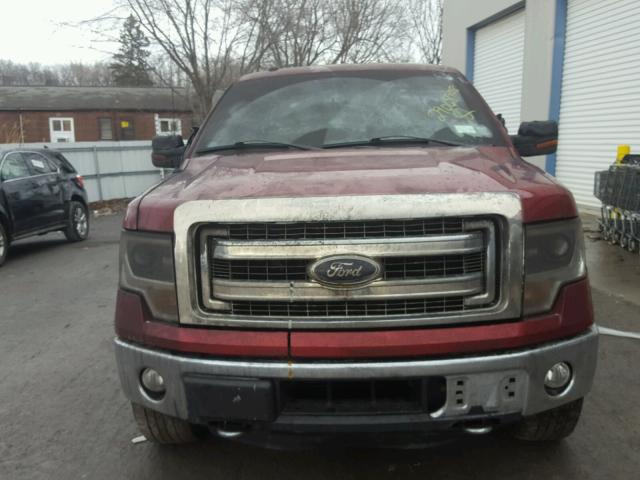 1FTFX1ET6EKF85791 - 2014 FORD F150 SUPER MAROON photo 9