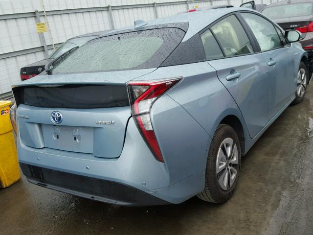 JTDKARFU1H3539743 - 2017 TOYOTA PRIUS TURQUOISE photo 4