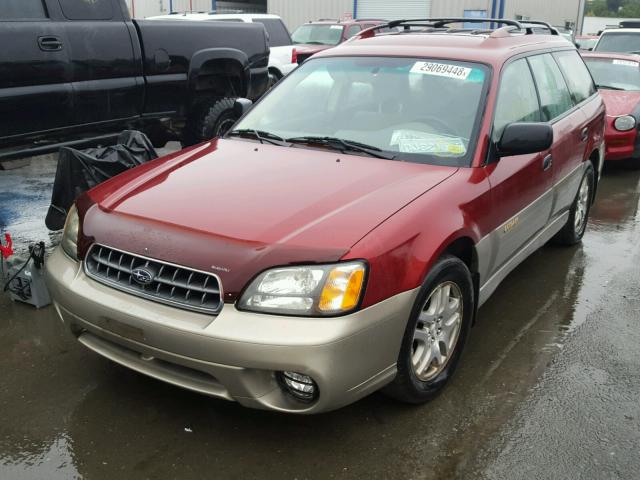 4S3BH675236616211 - 2003 SUBARU LEGACY OUT RED photo 2