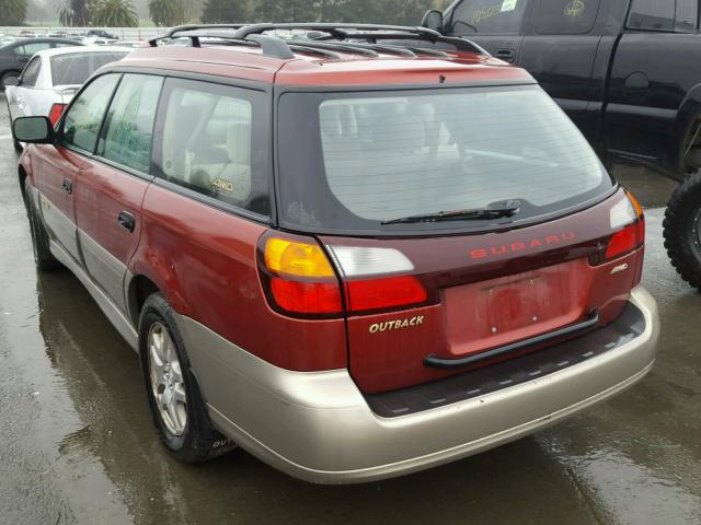 4S3BH675236616211 - 2003 SUBARU LEGACY OUT RED photo 3