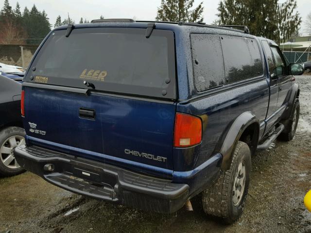 1GCCT19W2W8247967 - 1998 CHEVROLET S TRUCK S1 BLUE photo 4