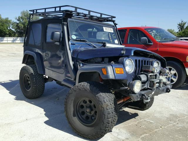 1J4FA29103P306894 - 2003 JEEP WRANGLER / BLUE photo 1