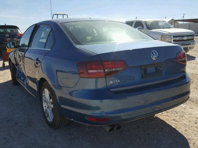 3VW2B7AJ7HM239053 - 2017 VOLKSWAGEN JETTA S 蓝色 照片 3