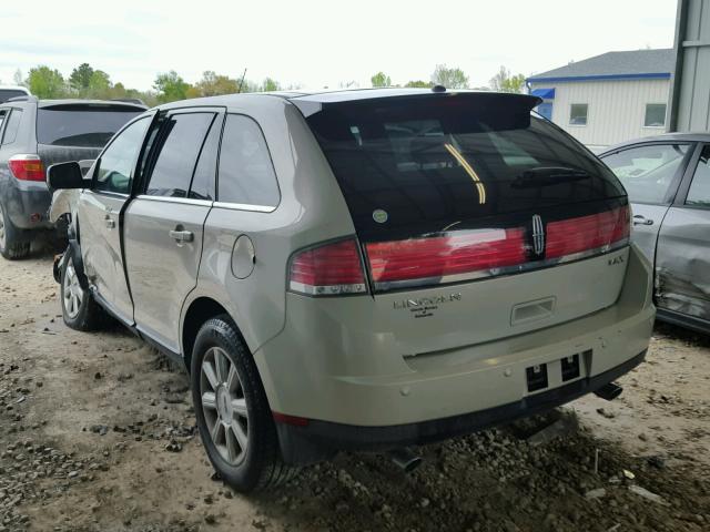 2LMDU68C27BJ30720 - 2007 LINCOLN MKX BEIGE photo 3