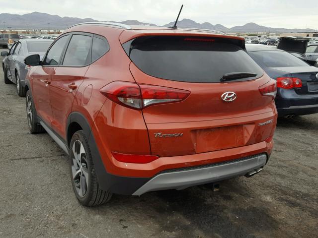 KM8J33A25HU462213 - 2017 HYUNDAI TUCSON LIM ORANGE photo 3