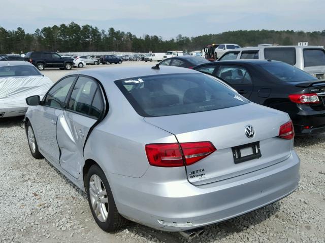 3VW2K7AJ8FM212117 - 2015 VOLKSWAGEN JETTA BASE ვერცხლისფერი ფოტო 3