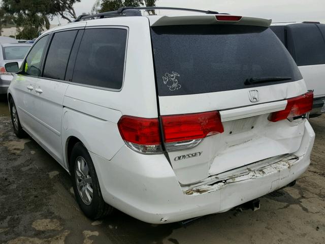 5FNRL3H52AB028773 - 2010 HONDA ODYSSEY EX WHITE photo 3