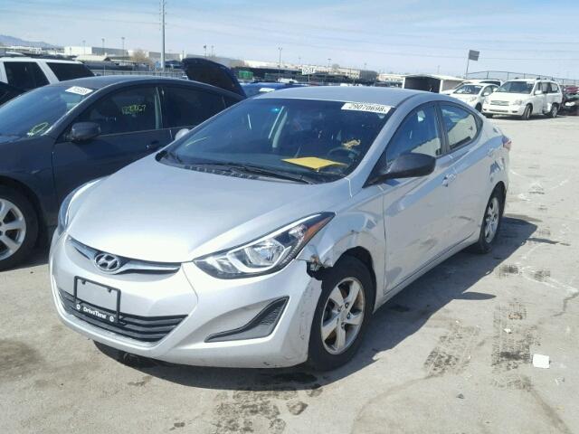 5NPDH4AE3EH509117 - 2014 HYUNDAI ELANTRA SE SILVER photo 2