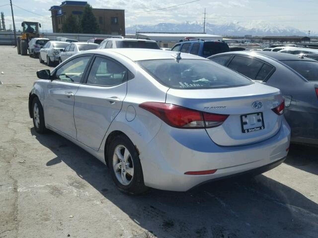 5NPDH4AE3EH509117 - 2014 HYUNDAI ELANTRA SE SILVER photo 3