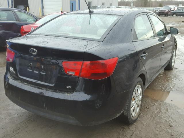 KNAFU4A24B5425648 - 2011 KIA FORTE EX BLACK photo 4