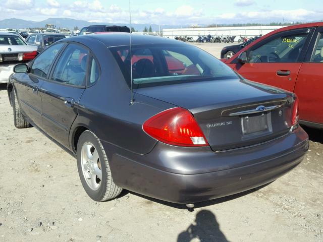 1FAFP53U82G205812 - 2002 FORD TAURUS SE GRAY photo 3