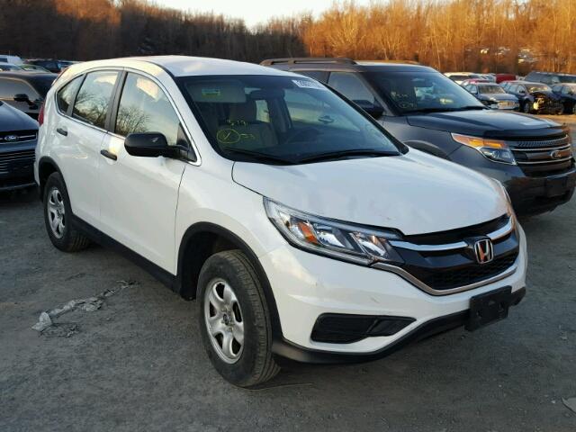 5J6RM4H37FL019406 - 2015 HONDA CR-V LX WHITE photo 1