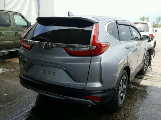 7FARW1H5XJE001112 - 2018 HONDA CR-V EX SILVER photo 4