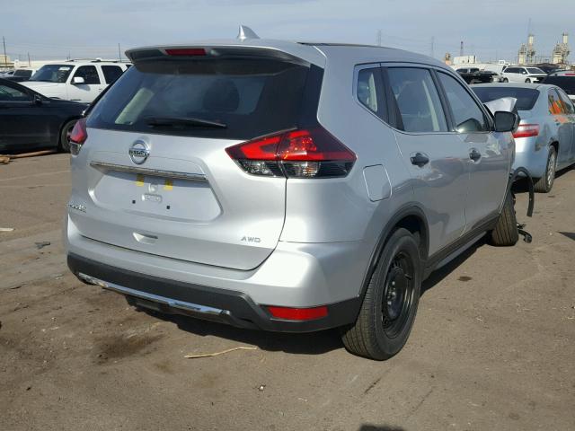 KNMAT2MVXJP521054 - 2018 NISSAN ROGUE S SILVER photo 4