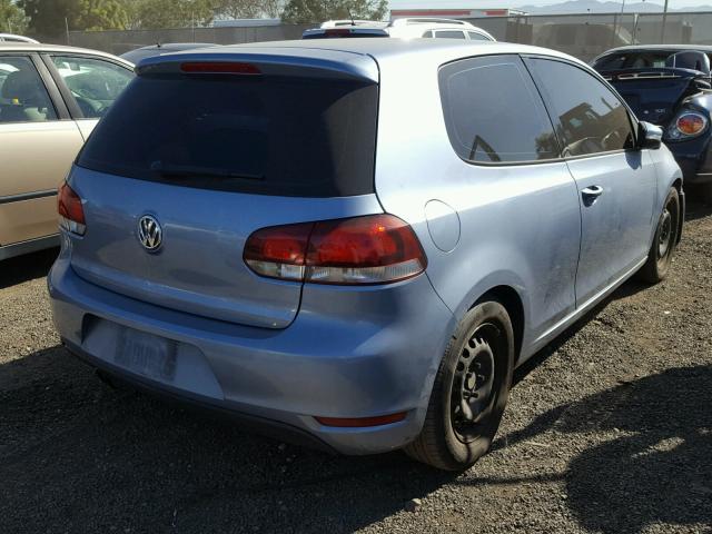 WVWAB7AJXAW248883 - 2010 VOLKSWAGEN GOLF BLUE photo 4