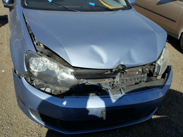 WVWAB7AJXAW248883 - 2010 VOLKSWAGEN GOLF BLUE photo 9