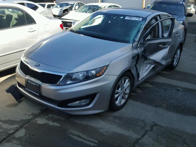 5XXGN4A74DG129284 - 2013 KIA OPTIMA EX SILVER photo 2