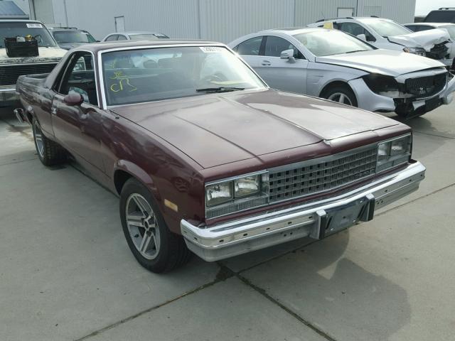 1GCCW80H7DR103787 - 1983 CHEVROLET EL CAMINO MAROON photo 1