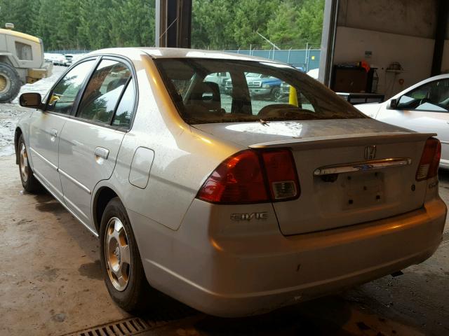 JHMES95663S028894 - 2003 HONDA CIVIC HYBR SILVER photo 3