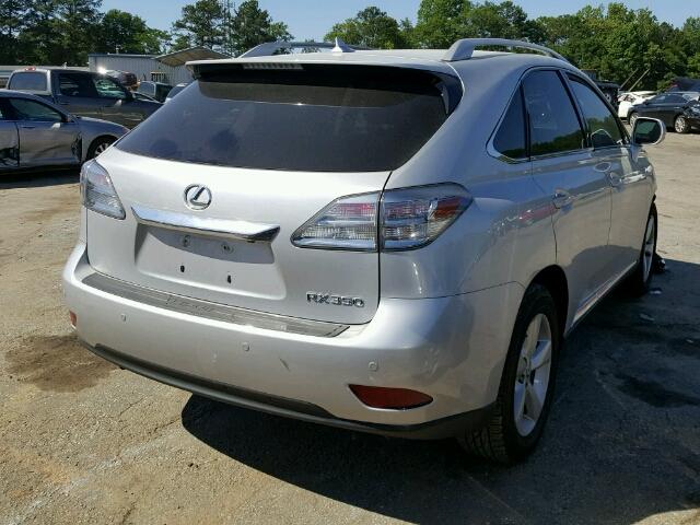 2T2BK1BA4BC095181 - 2011 LEXUS RX 350 SILVER photo 4