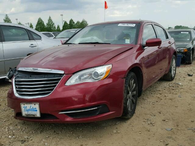 1C3CCBBB1DN596098 - 2013 CHRYSLER 200 TOURIN MAROON photo 2