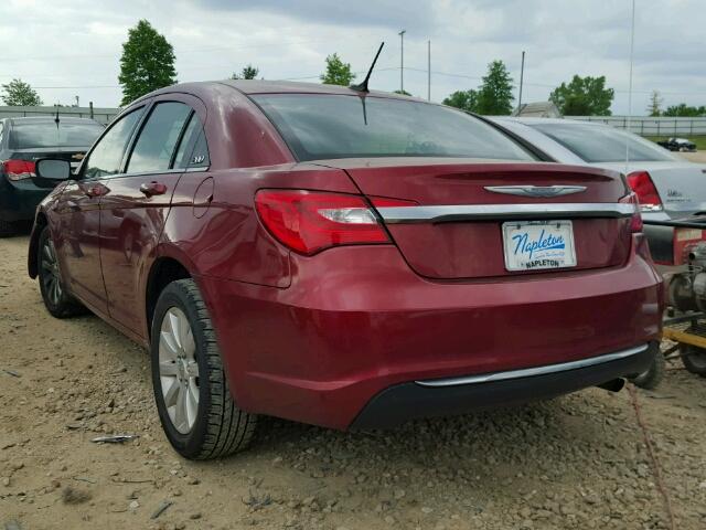 1C3CCBBB1DN596098 - 2013 CHRYSLER 200 TOURIN MAROON photo 3