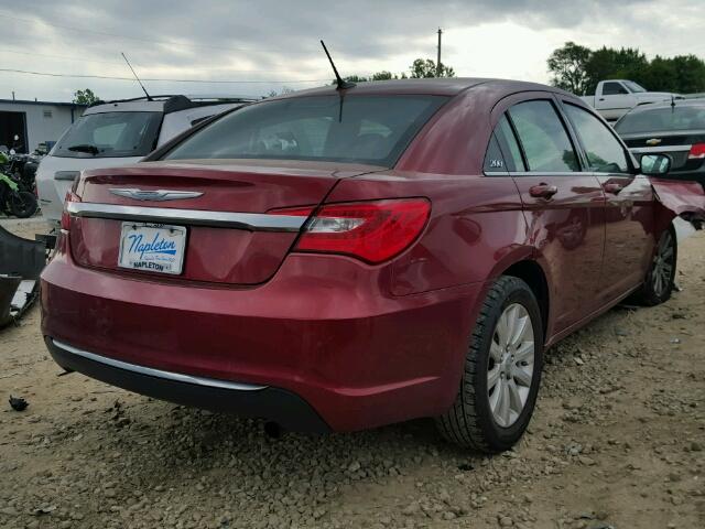 1C3CCBBB1DN596098 - 2013 CHRYSLER 200 TOURIN MAROON photo 4