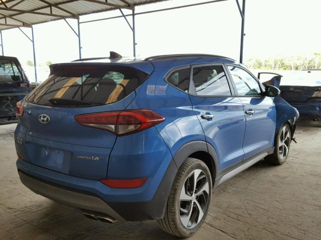 KM8J33A20HU341105 - 2017 HYUNDAI TUCSON LIM BLUE photo 4