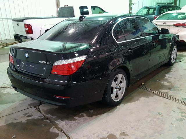 WBANV13528CZ53241 - 2008 BMW 528 XI BLACK photo 4
