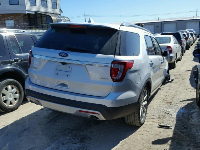 1FM5K8F89HGC92841 - 2017 FORD EXPLORER L SILVER photo 4