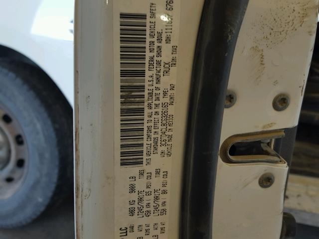 3C6TD4CL8CG326165 - 2012 DODGE RAM 2500 S WHITE photo 10