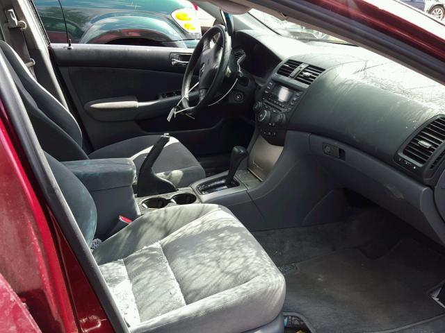 1HGCM56785A042244 - 2005 HONDA ACCORD EX BURGUNDY photo 5