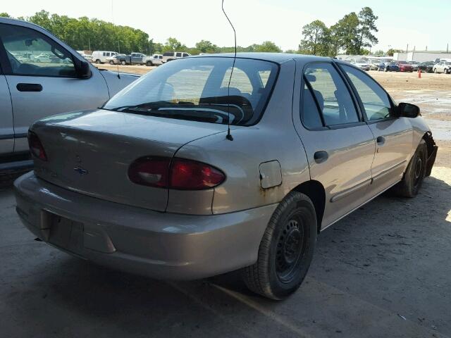 1G1JF524927484835 - 2002 CHEVROLET CAVALIER L TAN photo 4