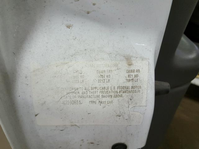 1G2NF52E04M590651 - 2004 PONTIAC GRAND AM S WHITE photo 10