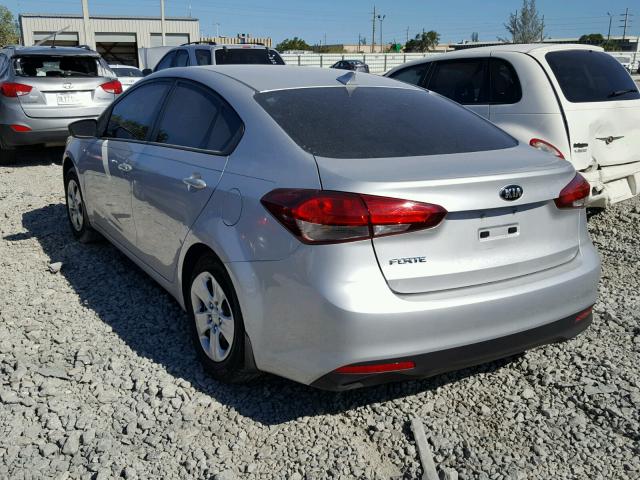 3KPFK4A78HE119778 - 2017 KIA FORTE LX SILVER photo 3