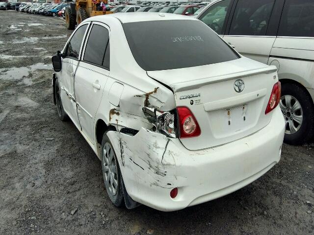 2T1BU4EE1AC239671 - 2010 TOYOTA COROLLA BA WHITE photo 3