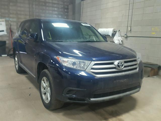 5TDBK3EH1DS224996 - 2013 TOYOTA HIGHLANDER BLUE photo 1