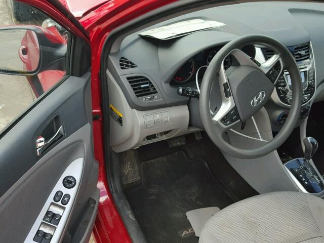 KMHCU4AE4DU438419 - 2013 HYUNDAI ACCENT GLS RED photo 9