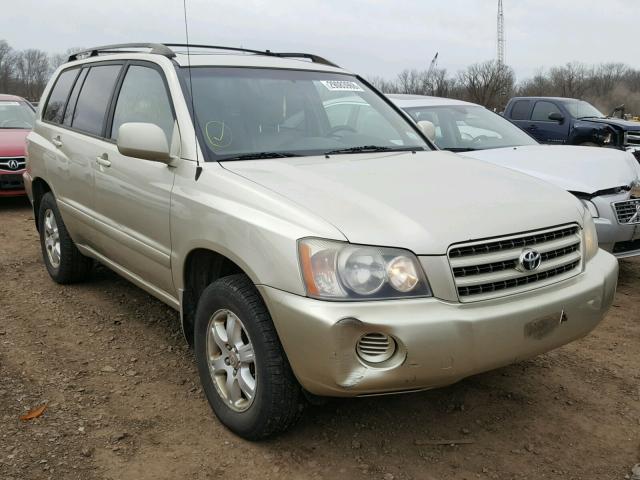 JTEHF21A410014288 - 2001 TOYOTA HIGHLANDER TAN photo 1