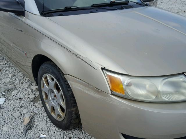 1G8AJ52F63Z170373 - 2003 SATURN ION LEVEL GOLD photo 9