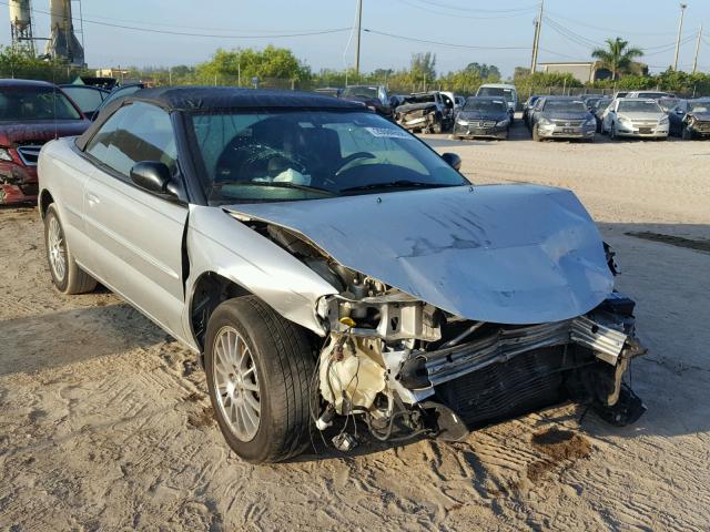 1C3EL55R24N163943 - 2004 CHRYSLER SEBRING LX SILVER photo 1