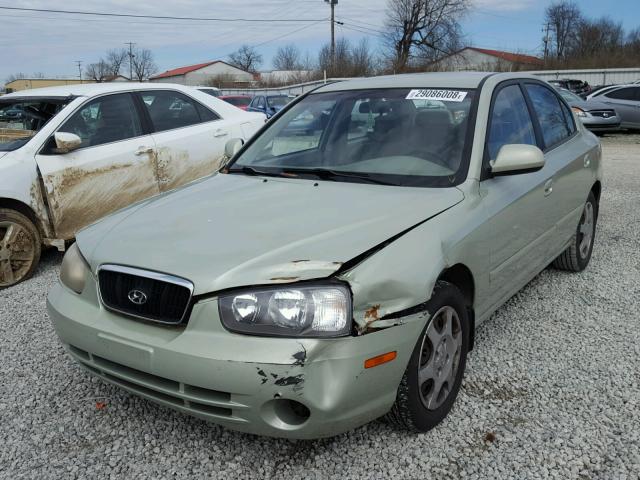 KMHDN45D23U666629 - 2003 HYUNDAI ELANTRA GL GREEN photo 2