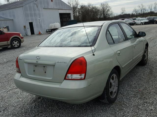 KMHDN45D23U666629 - 2003 HYUNDAI ELANTRA GL GREEN photo 4