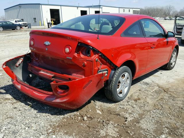 1G1AK15F777377095 - 2007 CHEVROLET COBALT LS RED photo 4