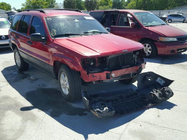 1J4GX48S84C385300 - 2004 JEEP GRAND CHER RED photo 1