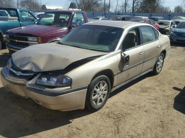 2G1WF52E559263024 - 2005 CHEVROLET IMPALA TAN photo 2