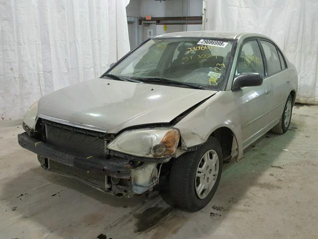 2HGES16582H525686 - 2002 HONDA CIVIC LX TAN photo 2